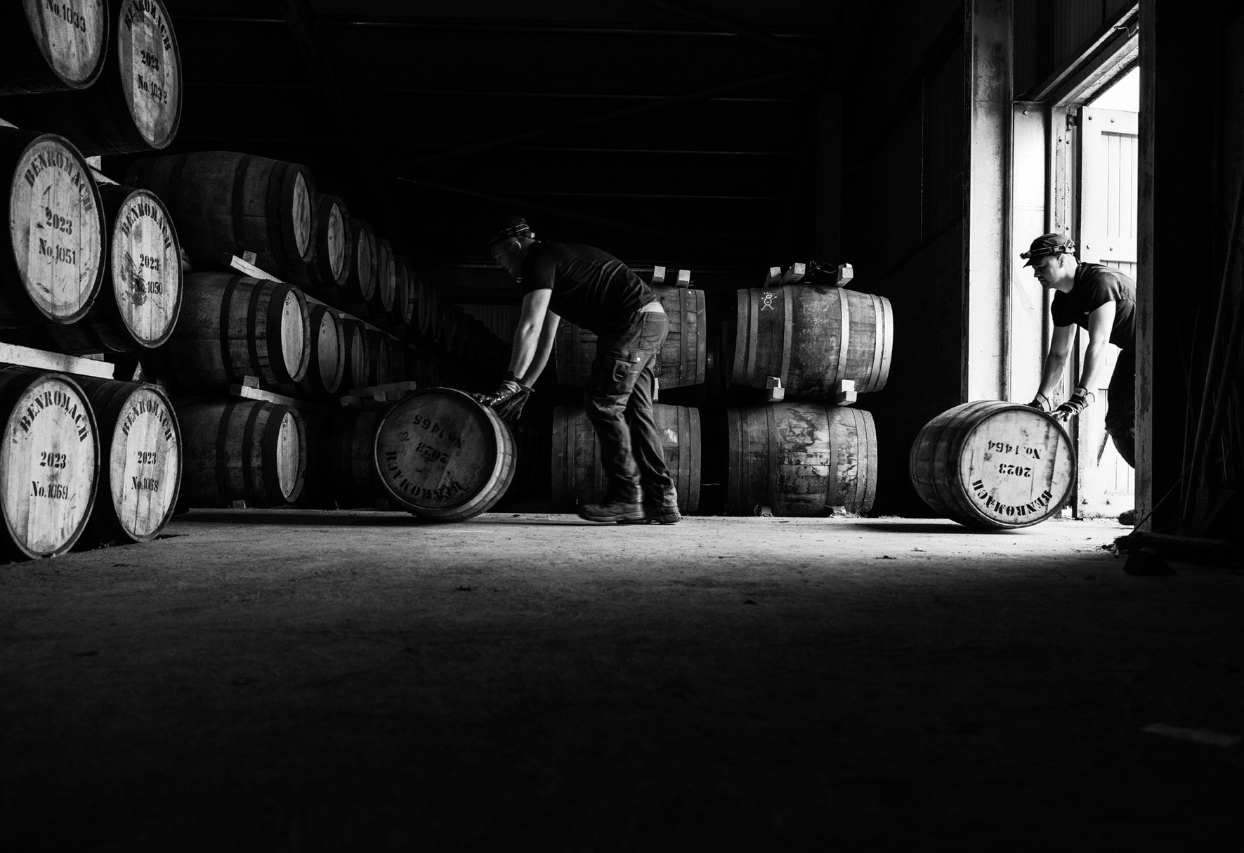 An image of Benromach casks being roll An image of Benromach casks being roll
