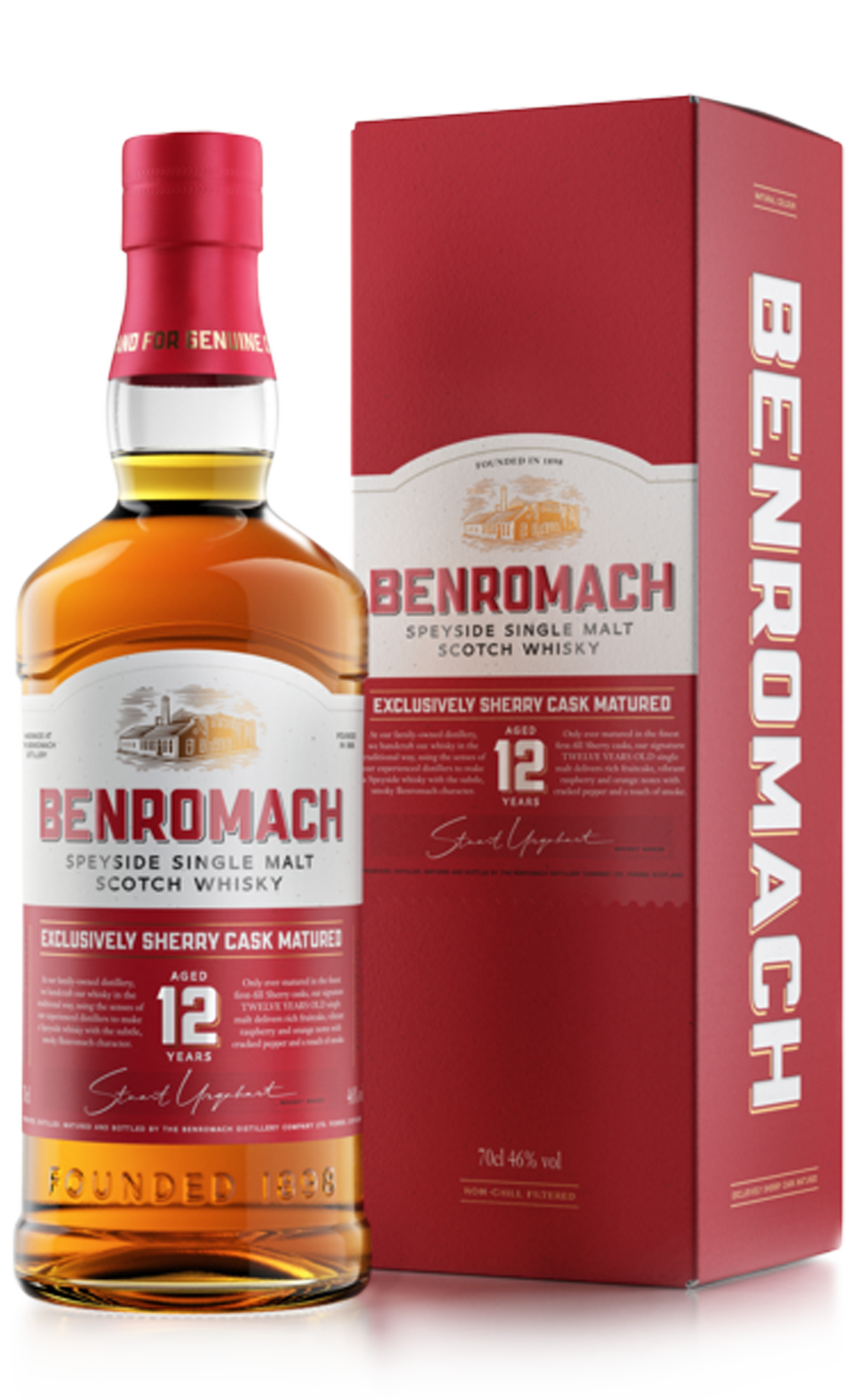 An image of Benromach 12 Years Old with carton